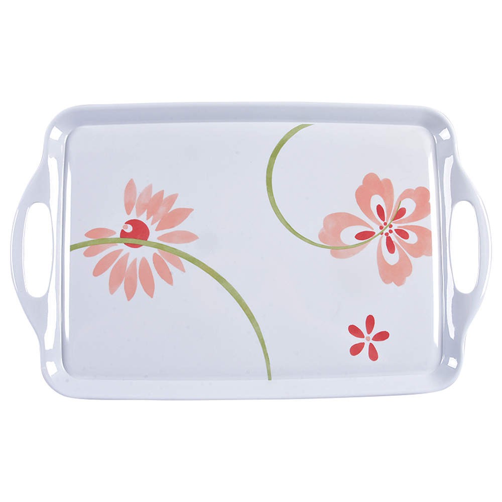 Corning Corelle Pretty Pink  Handled Melamine Tray 6522770