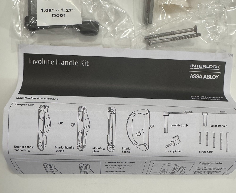 Assa Abloy Involute Handle Kit Interlock NOT COMPLETE!! E10