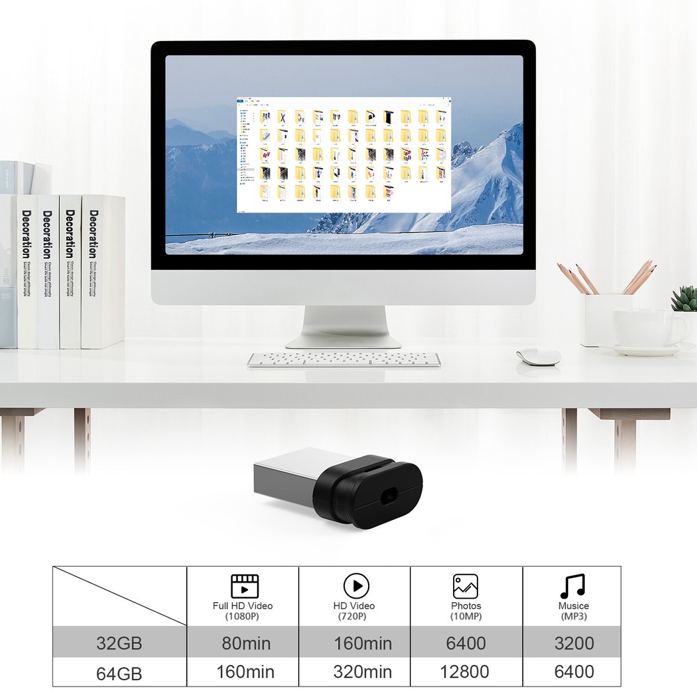 5 Pack 64 GB Mini USB 2.0 Flash Drive Pendrive Super Tiny Flash USB Memory Stick