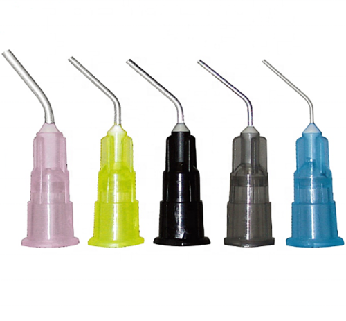 Dental Pre-Bent Irrigation Syringe Needle Flowable Applicator Dispensing Tips