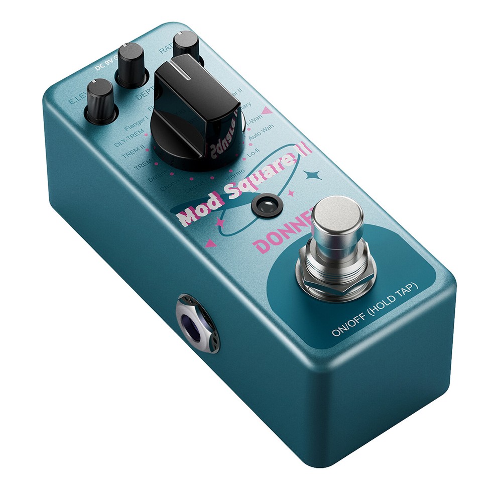 Donner Mod Square II Modulation Effects Pedal Chorus Phaser Tremolo Flanger Wah