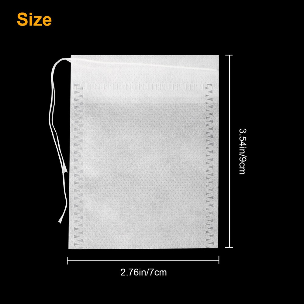 100-400pcs Disposable Filter Drawstring Flip Empty Heat Teabag Herb Loose Spice