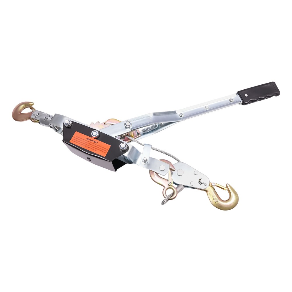 Power Puller Tightener with 3 Hooks and Dual Gears,Heavy Duty Cable Winch Puller