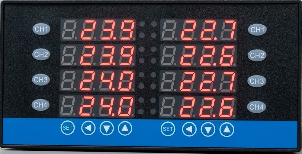 8 Zone Channel PID Temperature Controller Recorder Data Logger Relay out USB PC