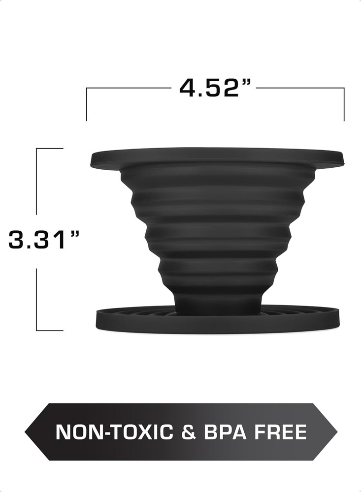 Sierra Collapsible Coffee Pour over Dripper — Camping Coffee Filter — Includes