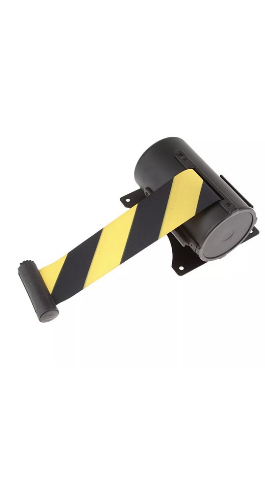 2m Stanchion Queue Barrier Wall Mount Retractable Crowd Control Plastic F