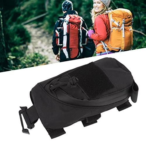 Backpack Shoulder Strap Pouch,Clip On Pouch Attachment Bag Accessory Black