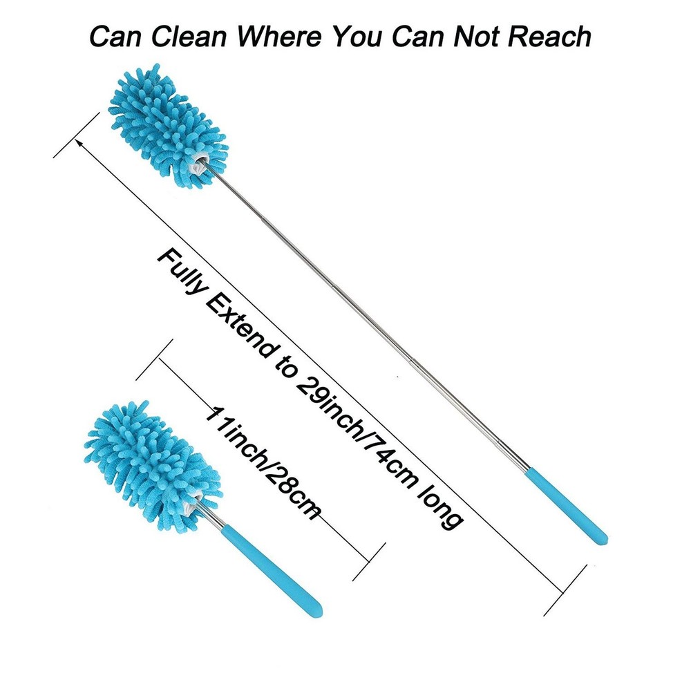 Microfiber Extendable Hand Dusters Washable Dusting Brush with Telescoping Po...