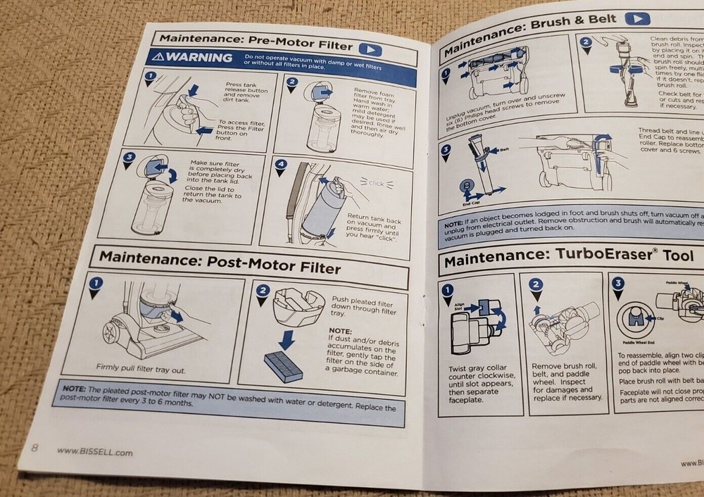 Bissell Cleanview Vacuum User Guide 2383 Series