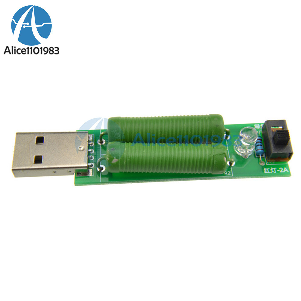 2PCS USB Load Resistor Power Resistors Mobile Power Aging Resistance Module 1A 2A