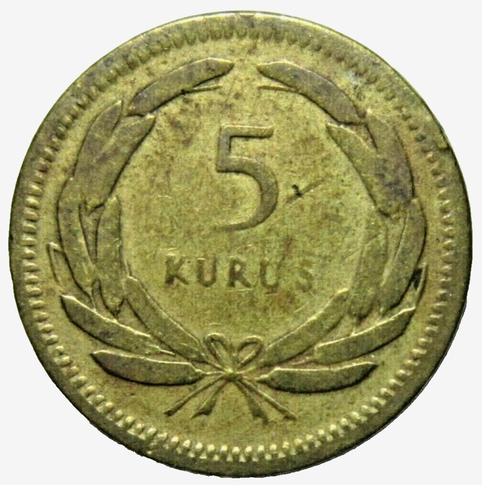 TURKEY. 5 KURUS, 1950.