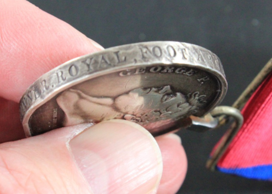 British Waterloo Artillery Decoration – Prince Regent & Wellington – Named