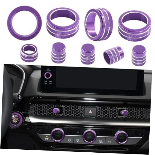 Air Conditioning Vent Knob Cover for Honda Civic Accessories 2022-2024 Purple