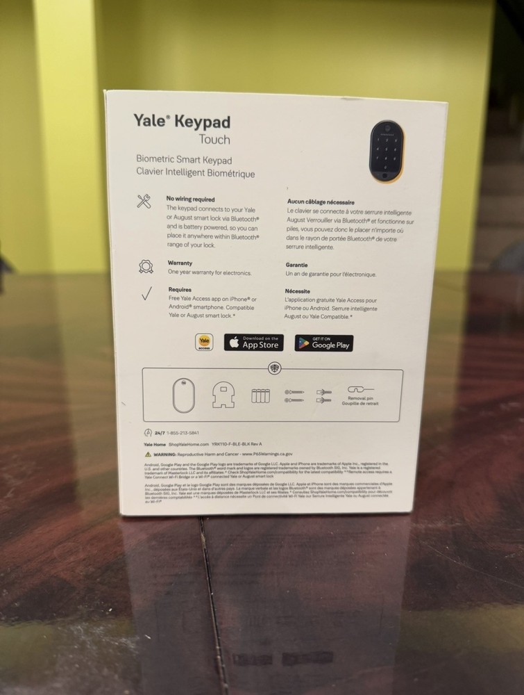 NEW Yale Keypad Touch Door Lock, Keyless Entry, Pin Code Fingerprint