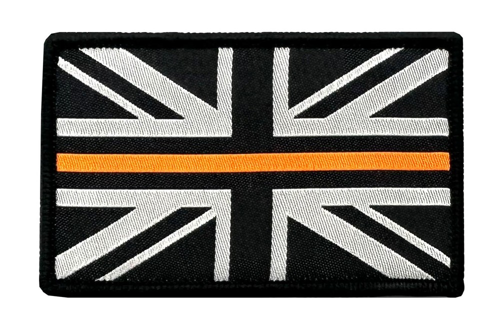 Thin Orange Line Search & Rescue Union Jack Hook and Loop backed patch UK Badge