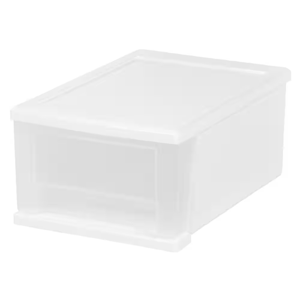 Stacking Storage Bin in White (Holds Approx. 7 Qt.)