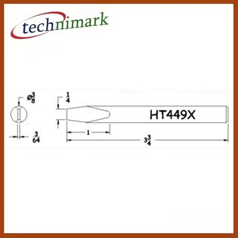 Hexacon HT449X 3/8 Semi-Chisel Soldering Tip