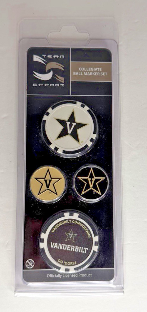 Team Effort NCAA Vanderbilt Commodores Golf Ball Marker New