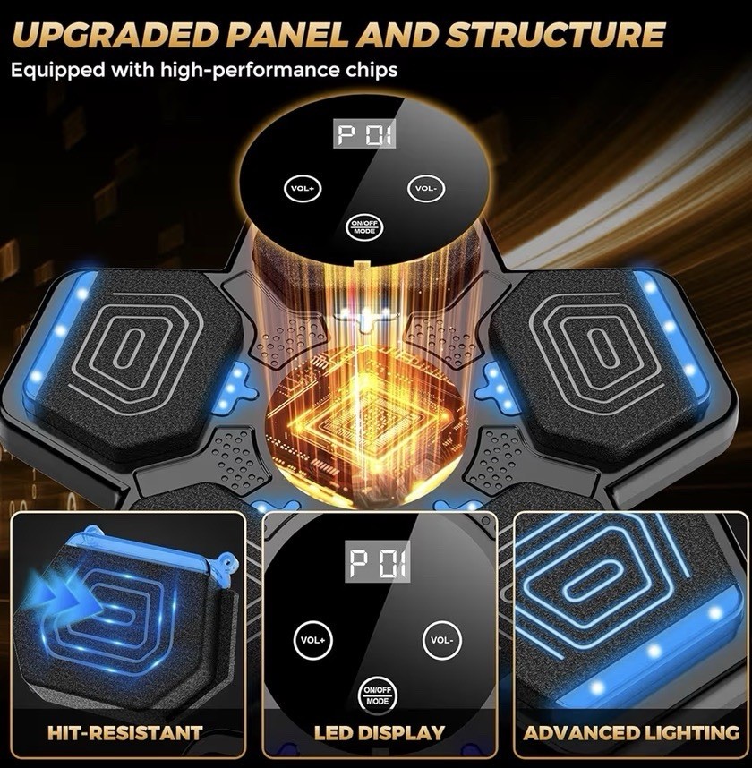 Smart Bluetooth Boxing Wall Pad 13.9 Inch LED Display Electronic Strike Target