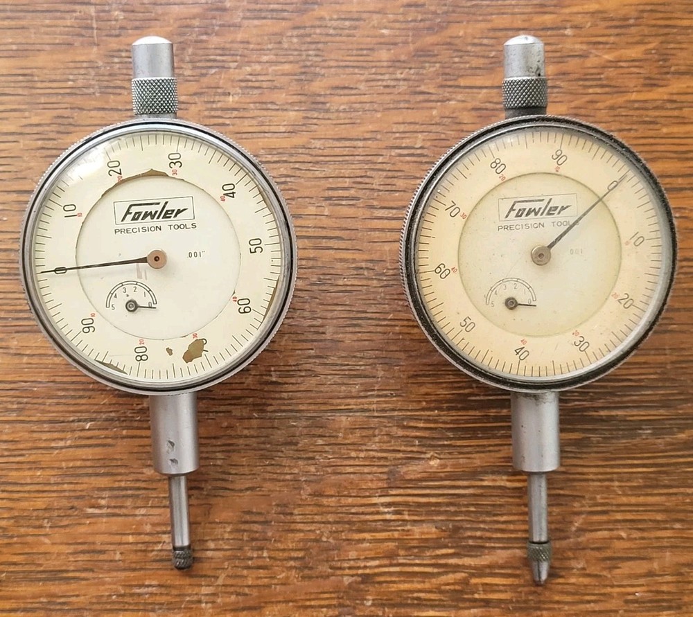 (2) Fowler Precision Tools Dial Indicators .001" Machinist Tools