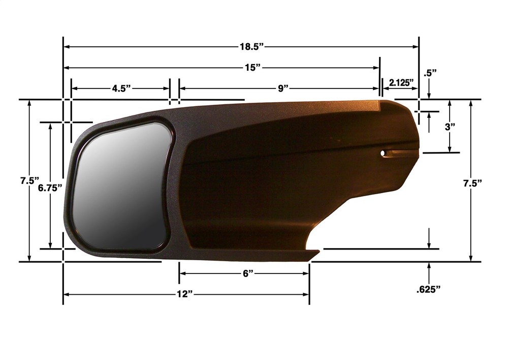 CIPA Mirrors 10952 Custom Towing Mirror