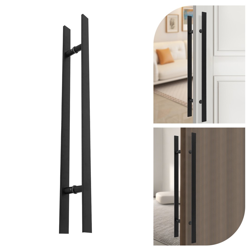 Pair Pull Push Sliding Barn Door Handle Double Sided Stainless Steel Door Handle