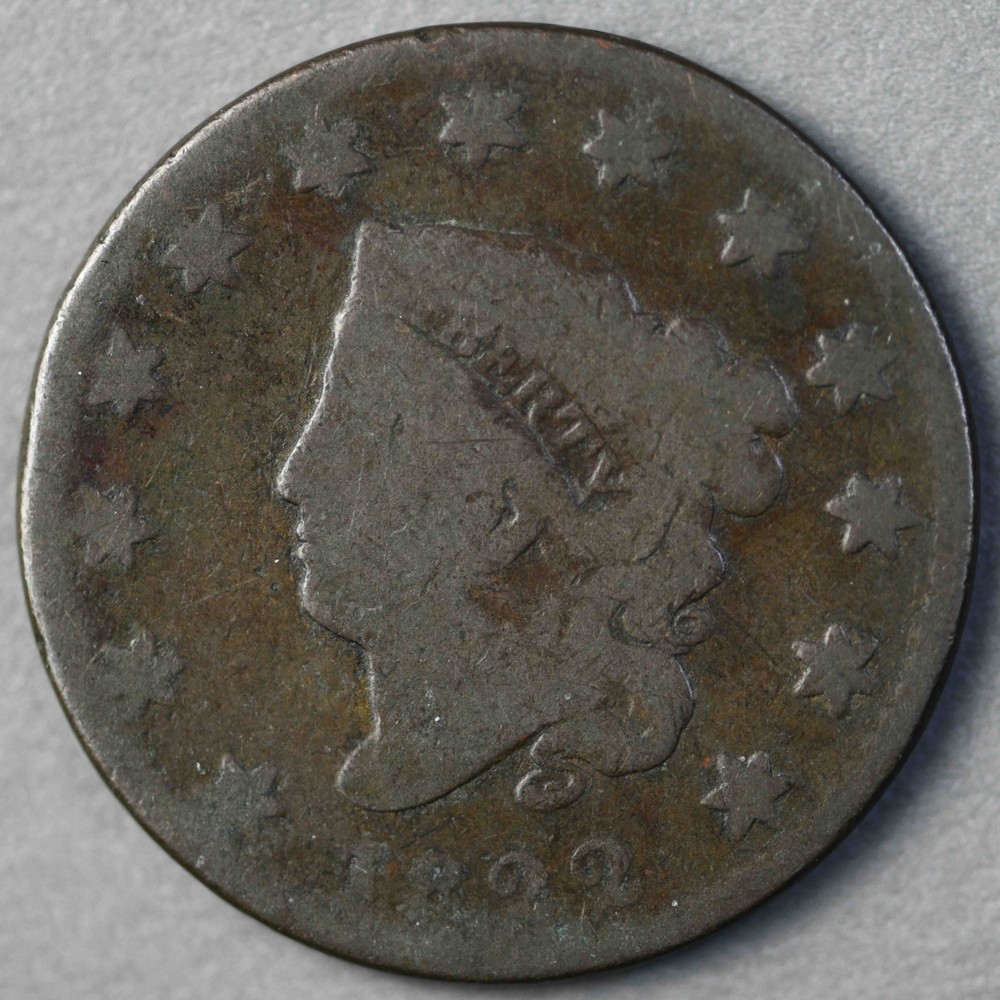 1822 Matron Head Large Cent Early Copper Type Coin