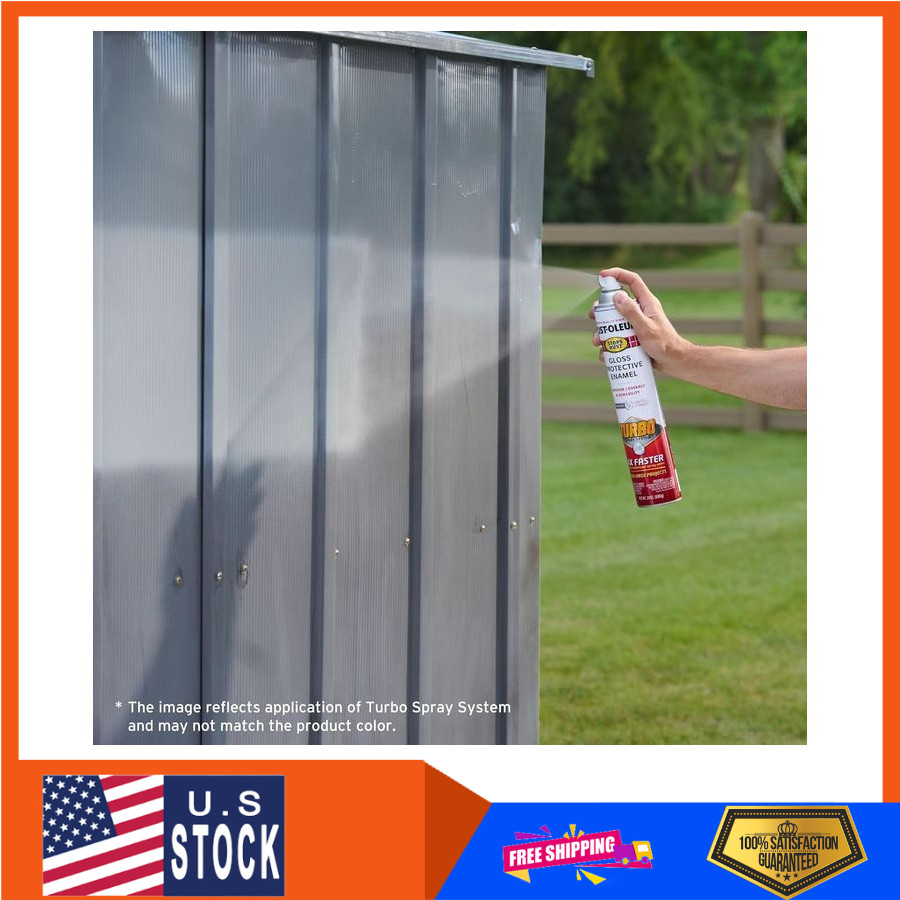 Rust-Oleum Stops Rust Turbo Spray Paint Flat Black 24 oz 6 Pack