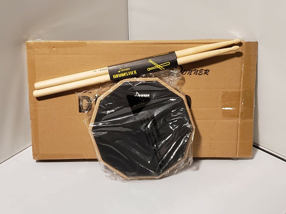Practice Drum Pad 8" with Drum Sticks Donner