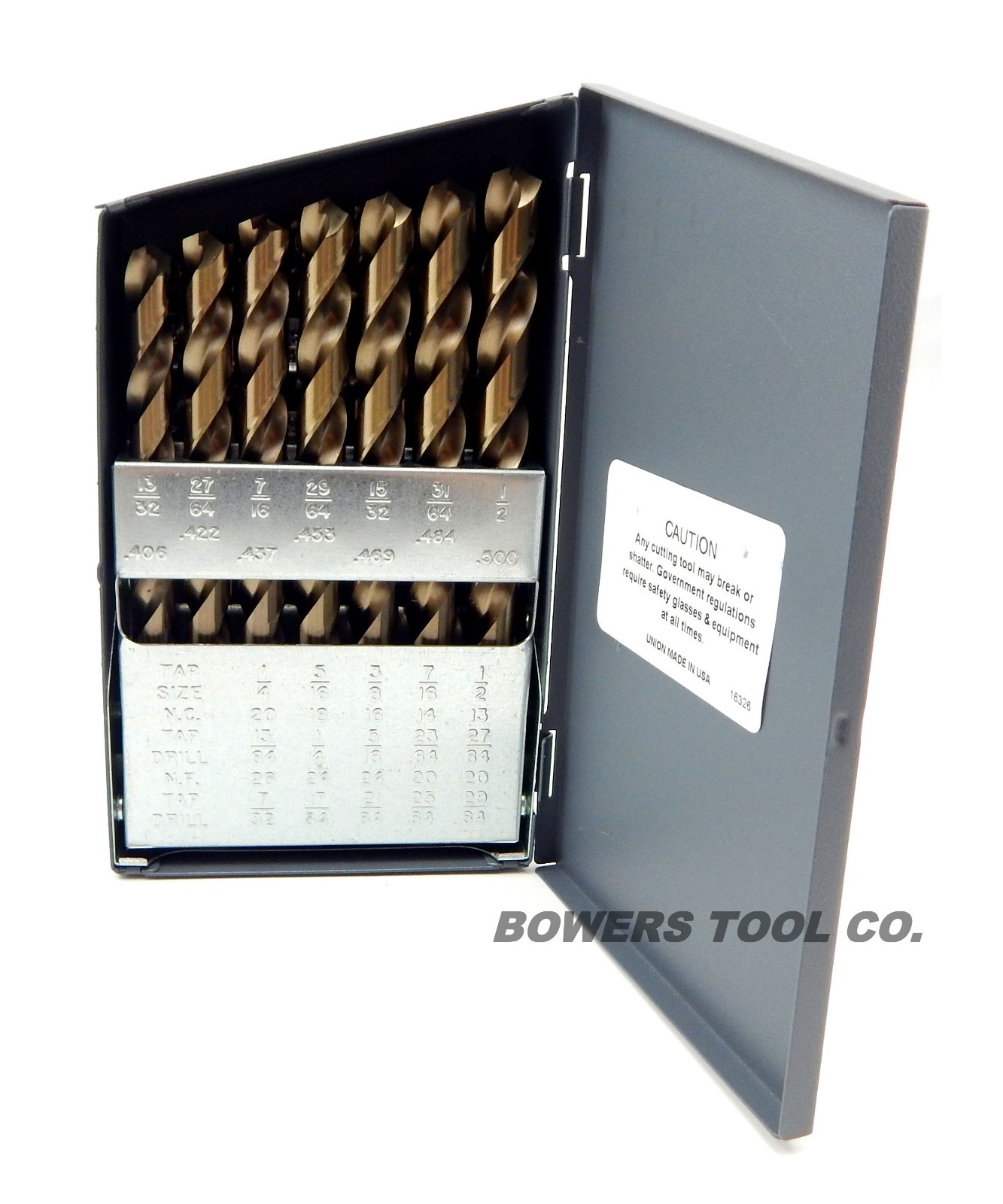 Norseman 29pc COBALT M42 Drill Bit Set 1/16-1/2" Jobber Lengths MADE IN USA D-29
