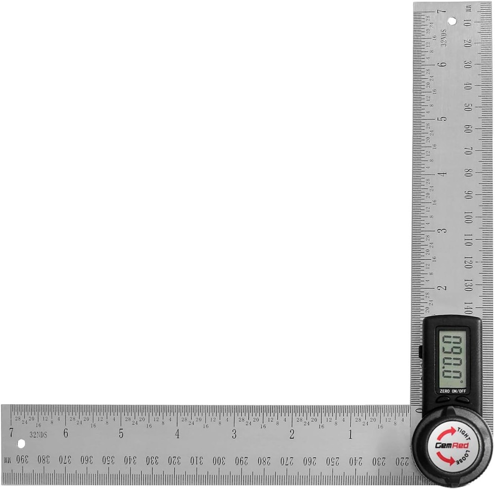 Digital Angle Finder Protractor (7 In/178 mm) Measuring Ruler with LCD Display