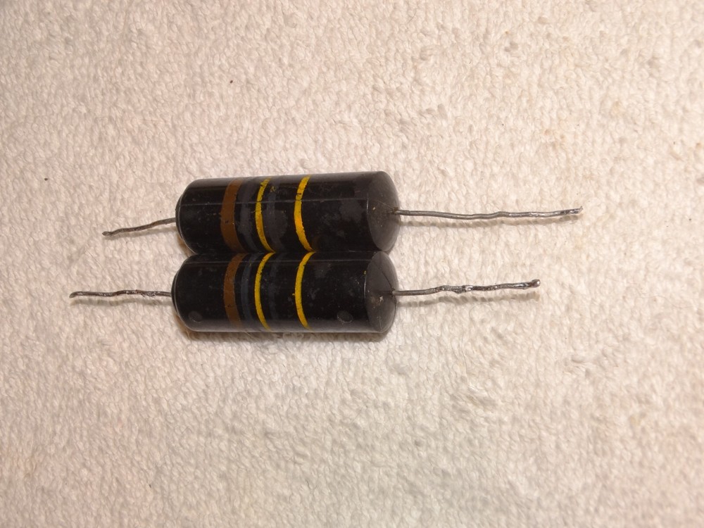 2 - Sprague Bumble Bee Capacitor Pulls .1 400v *Vintage* #2