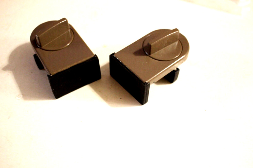 WINDOW LOCKS ANTI-THEFT PROTECTION 2-PACK BROWN