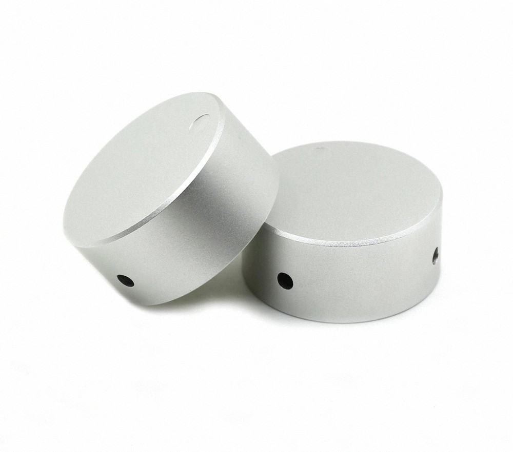 1PCS Solid aluminum matte silver 48*22 Power amplifier volume potentiometer knob