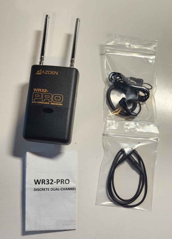 Azden Wireless Mic, Receiver Bundle for Video or PA Systems