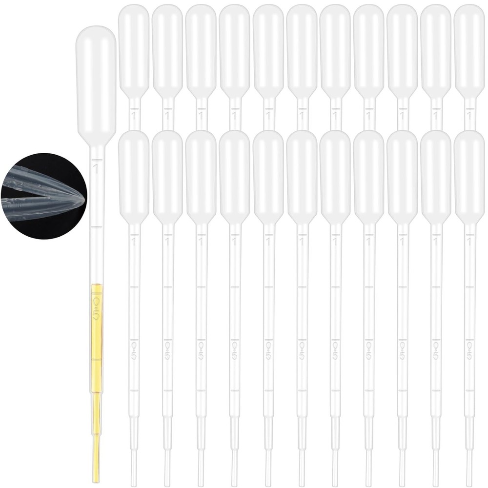 Essential 25pcs 1ML Disposable Pipettes - Perfect for Science & Art Projects