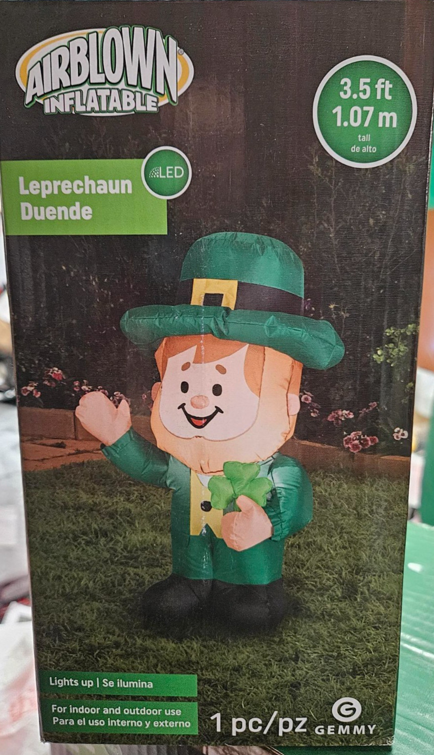 Gemmy 3.5ft St.Patrick's Day Leprechaun Inflatable