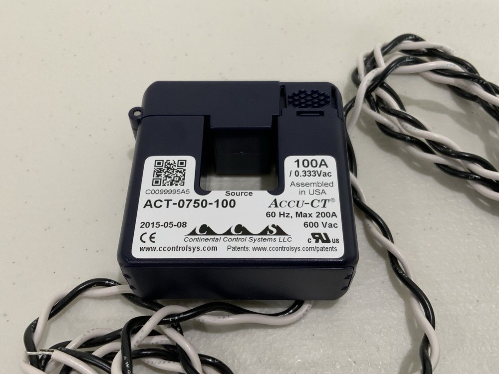 Continental Control Systems ACT-0750-100 Split Core Current Transformer