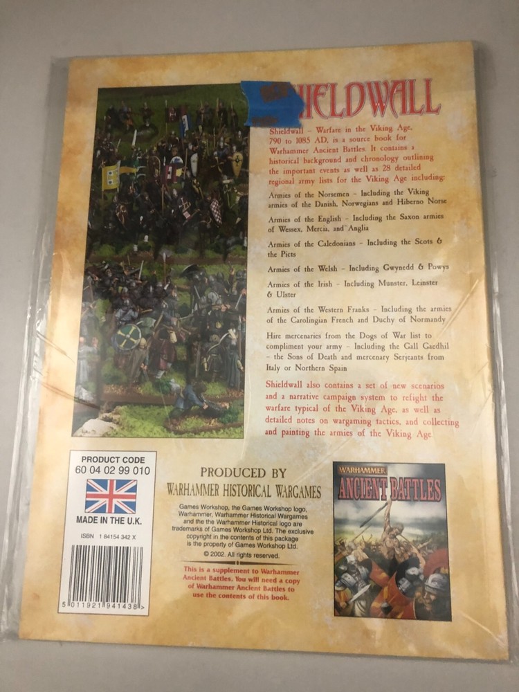 Warhammer Ancient Battles Shieldwall Excellent SC OOP