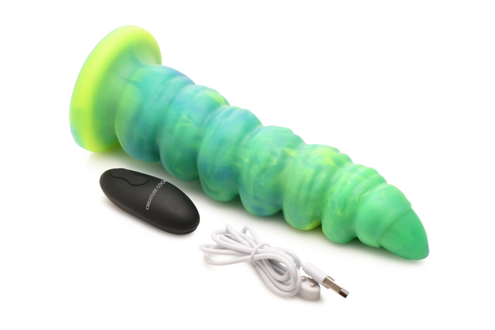Creature Cocks: Squirmer Thrusting and Vibrating Silicone Dildo