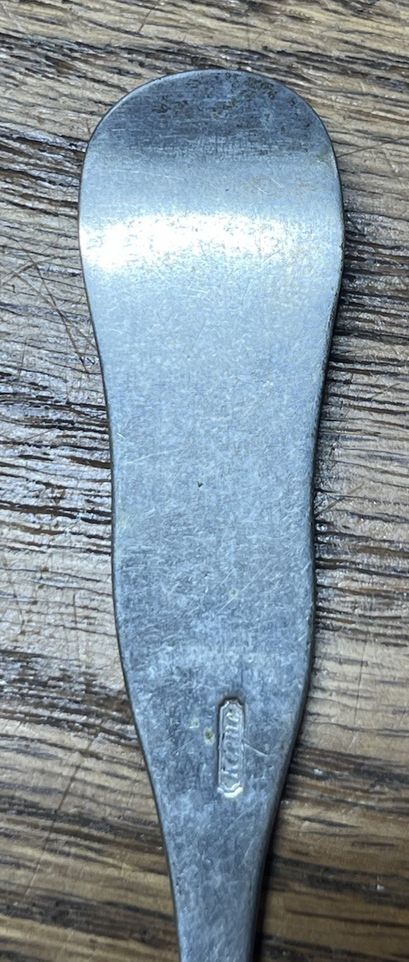 American Coin Silver Teaspoon George Richards Keene NH 1856-1860 Monogram