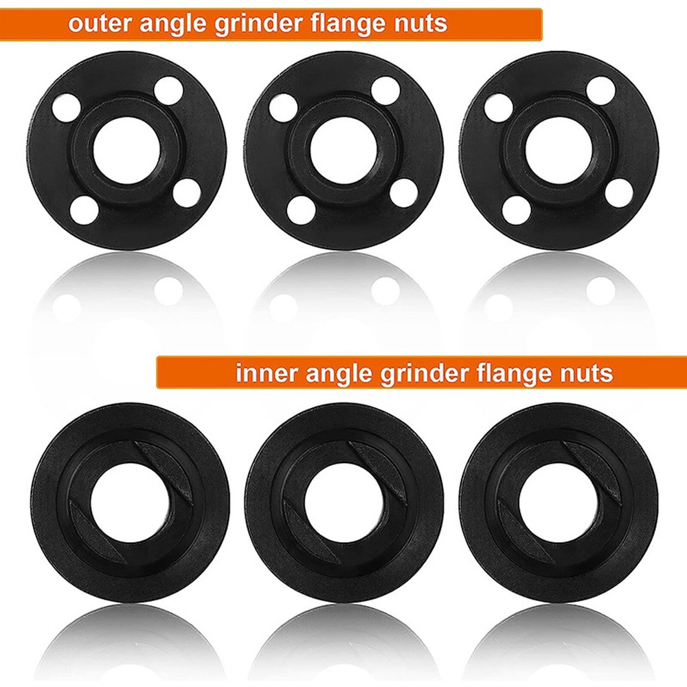 20PC 5/8-11 Angle Grinder Flange Lock Inner Outer Nut Power Tool