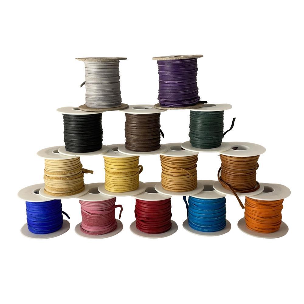 Deerskin Leather Lace Cord Spool - 50ft x 1/8" - 36ft x 3/16" - 25 feet x 1/4"