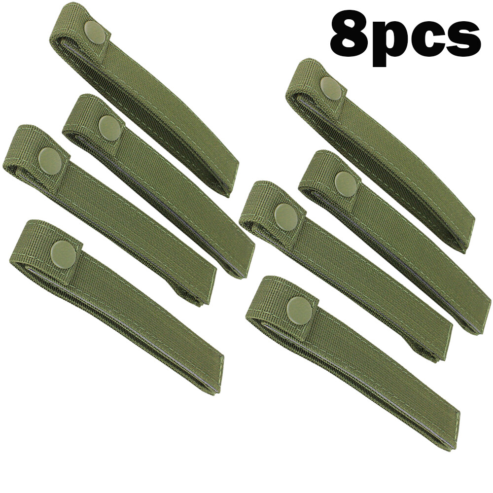 8 Pcs 6" MOD MOLLE PALS Modular Web Gear Replacement Tie Straps Green