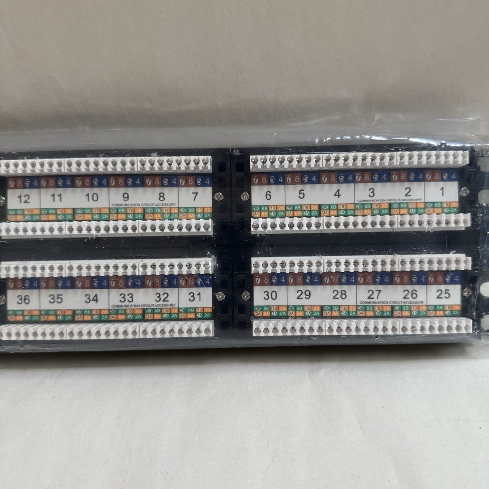 iwillink Rackmount or Wall Mount 19in Patch Panel Cat6 RJ45 Patch Panel 48 Port