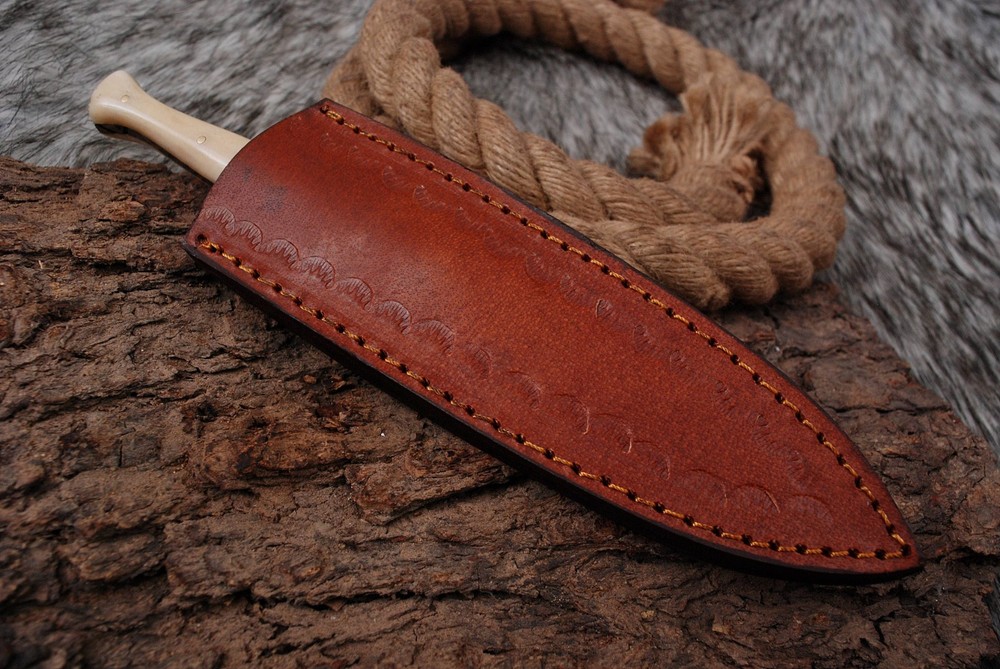 Handmade Damascus Blade Double edge Dagger knife Boot Knives EDC Throwing