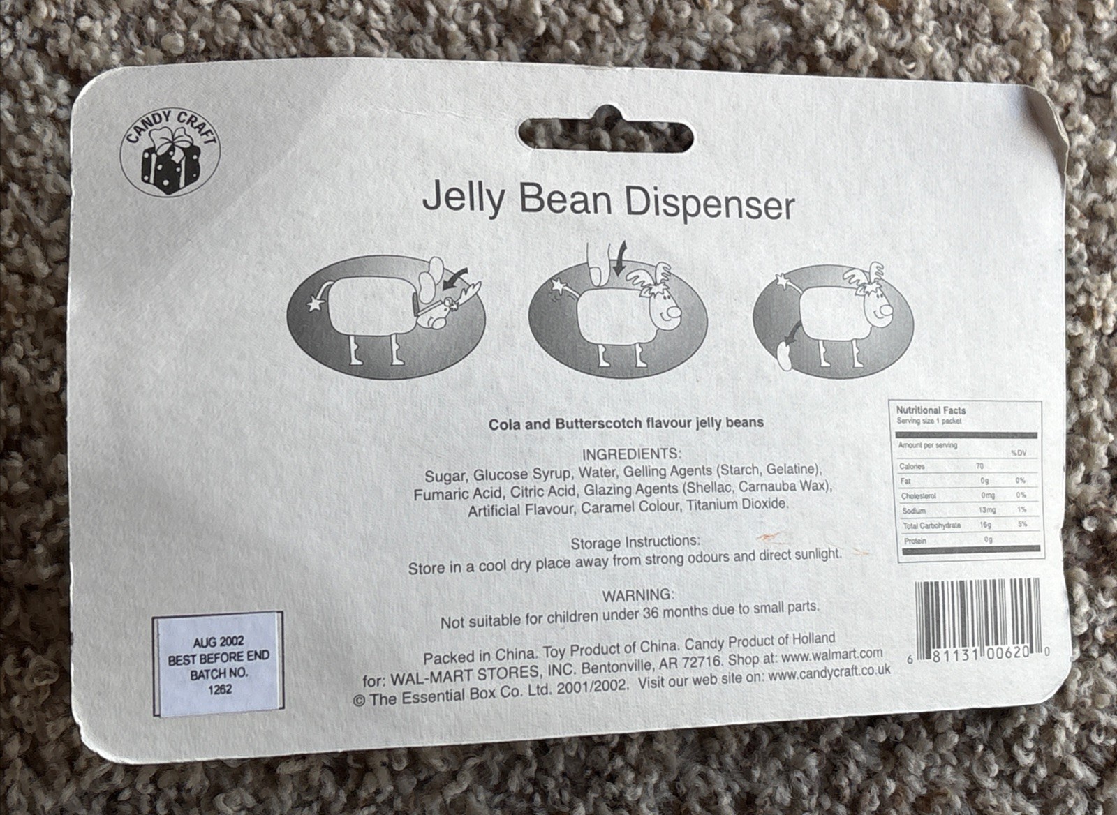 Oh Deer! The Super Dooper Reindeer Pooper! Jelly Bean Dispenser ~don’t Eat 2002