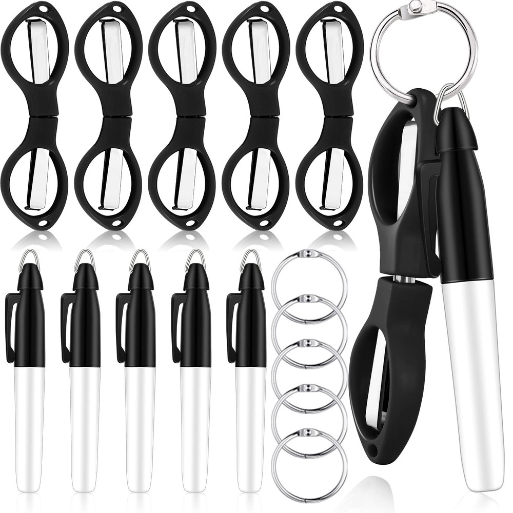 Geyee 15 Pcs Badge Scissors for Nurses Mini Set Gift Assorted Color