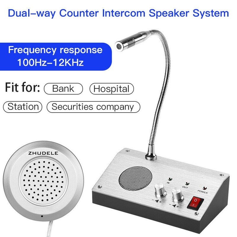 Window Speaker Two-Way Counter Intercom Speaker System Two-Way Voice Dialogue