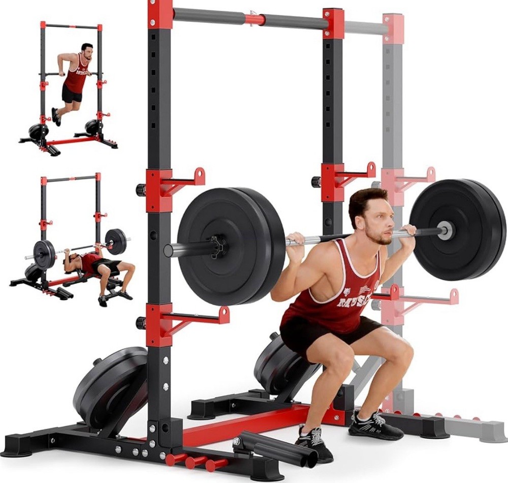 YOLEO Smith Machine & Squat Rack Combo Multifunctional Power Ra